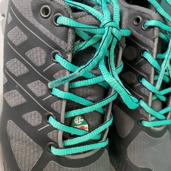 AGGRESSOR Athletic Safety Steel Toe Steel Plate Womens Size 7.5 Shoes Grey Black - Picture 3 of 7